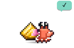Shellby in the golden conch shell
